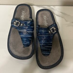 Algeria Blue‎ Leather Sandals by PG Lite Size 5 US 35 EU